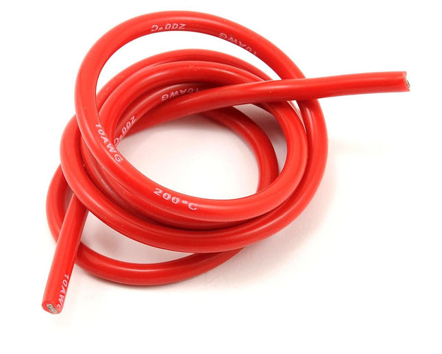 PTK-5610, ProTek RC 10awg Red Silicone Hookup Wire (1 Meter)