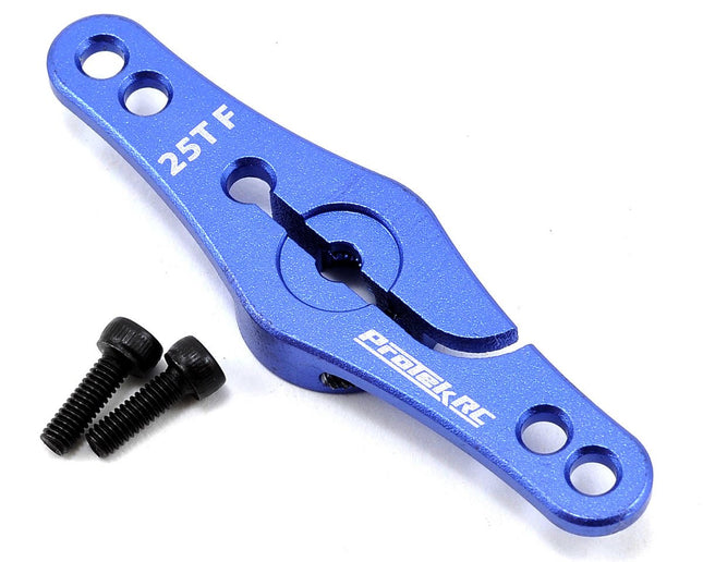 PTK-7811, ProTek RC Aluminum Double-Sided Clamping Servo Horn (Blue) (25T)