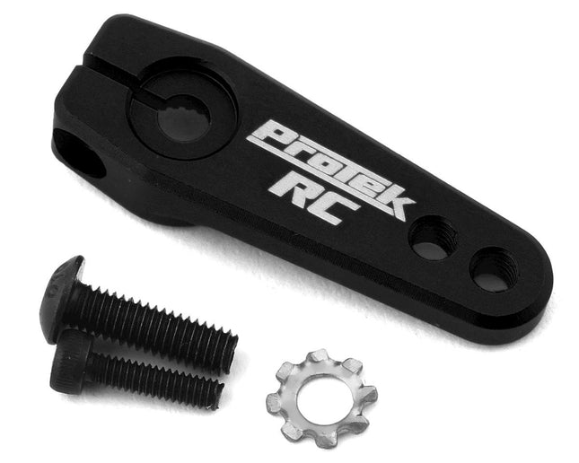 PTK-7823-BK, ProTek RC Aluminum Flat Clamping Servo Horn (Black) (25T-ProTek)