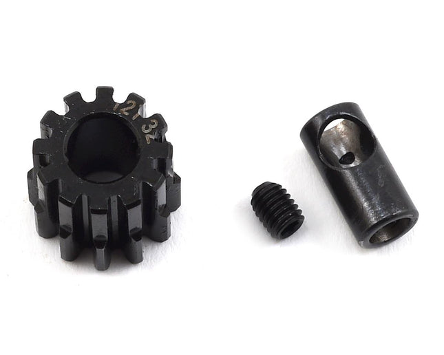 PTK-8055, ProTek RC Steel 32P Pinion Gear w/3.17mm Reducer Sleeve (Mod .8) (5mm Bore) (12T)