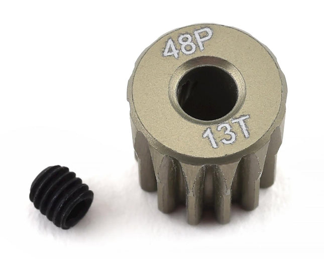 PTK-8600, ProTek RC 48P Lightweight Hard Anodized Aluminum Pinion Gear (3.17mm Bore) (13T)