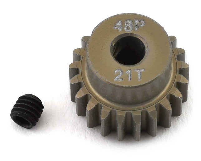 PTK-8608, ProTek RC 48P Lightweight Hard Anodized Aluminum Pinion Gear (3.17mm Bore) (21T)