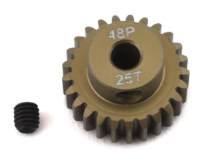 PTK-8612, ProTek RC 48P Lightweight Hard Anodized Aluminum Pinion Gear (3.17mm Bore) (25T)