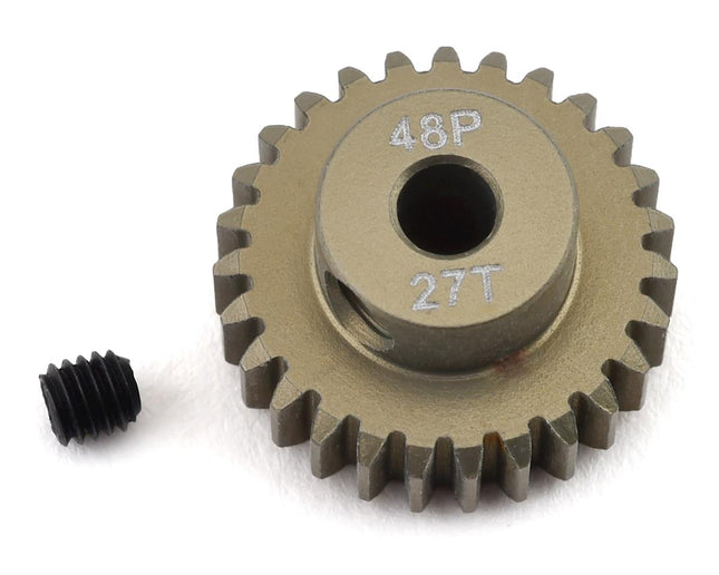 PTK-8614, ProTek RC 48P Lightweight Hard Anodized Aluminum Pinion Gear (3.17mm Bore) (27T)