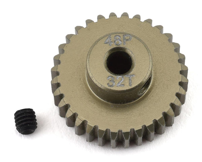 PTK-8619, ProTek RC 48P Lightweight Hard Anodized Aluminum Pinion Gear (3.17mm Bore) (32T)