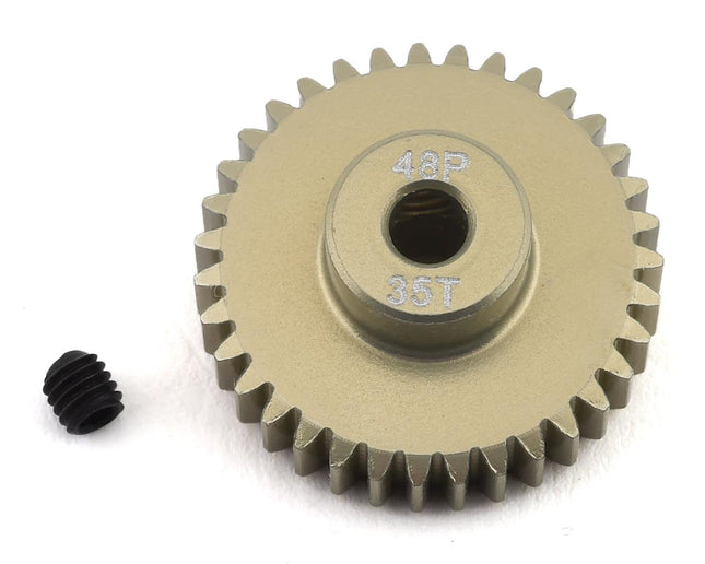 PTK-8622, ProTek RC 48P Lightweight Hard Anodized Aluminum Pinion Gear (3.17mm Bore) (35T)