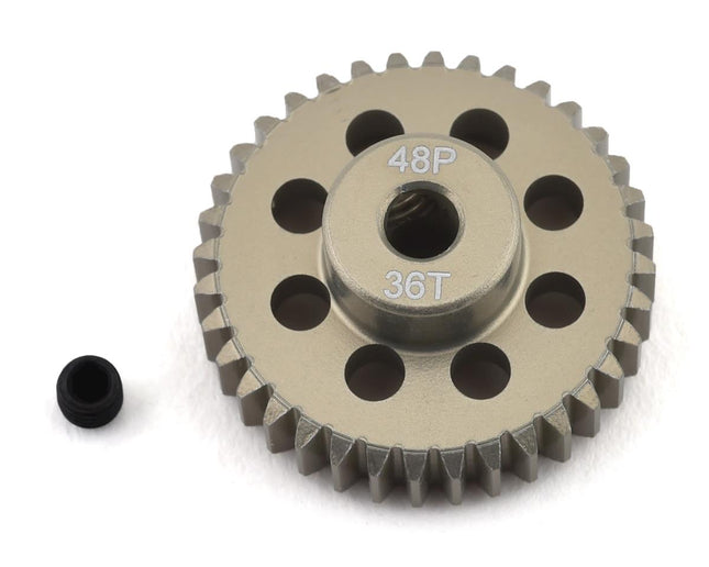 PTK-8623, ProTek RC 48P Lightweight Hard Anodized Aluminum Pinion Gear (3.17mm Bore) (36T)