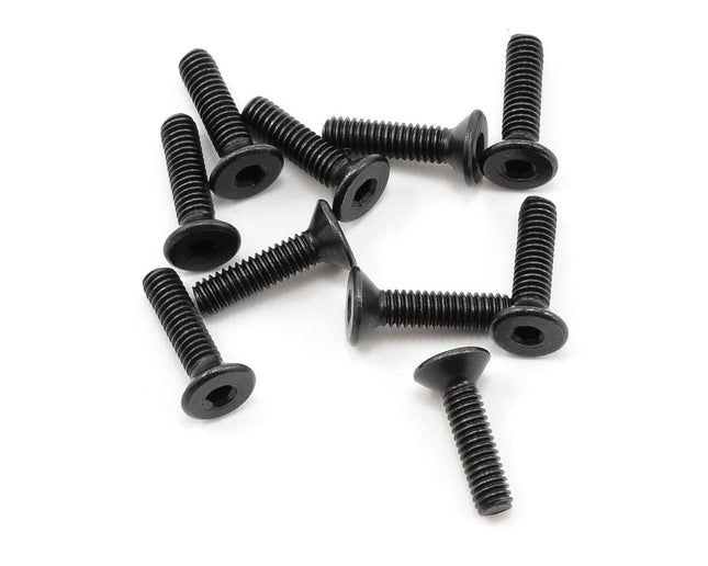 PTK-H-2103, ProTek RC 2.5x10mm "High Strength" Flat Head Screws (10)