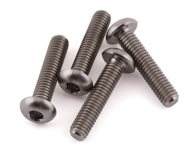 PTK-T-5087, ProTek RC 3x14mm "Grade 5" Titanium Button Head Hex Screw (4)