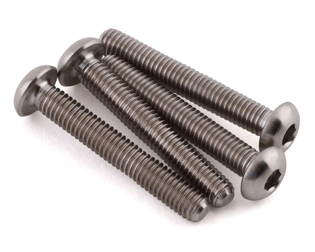 PTK-T-5091, ProTek RC 3x18mm "Grade 5" Titanium Button Head Hex Screw (4)