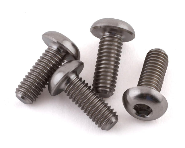 PTK-T-5102, ProTek RC 3x8mm "Grade 5" Titanium Button Head Hex Screw (4)