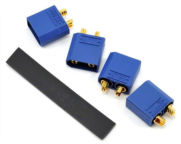 PTK5038, 4.5mm Maxxcurrent XT90 Polarized Device and Battery Connectors (4 Males)