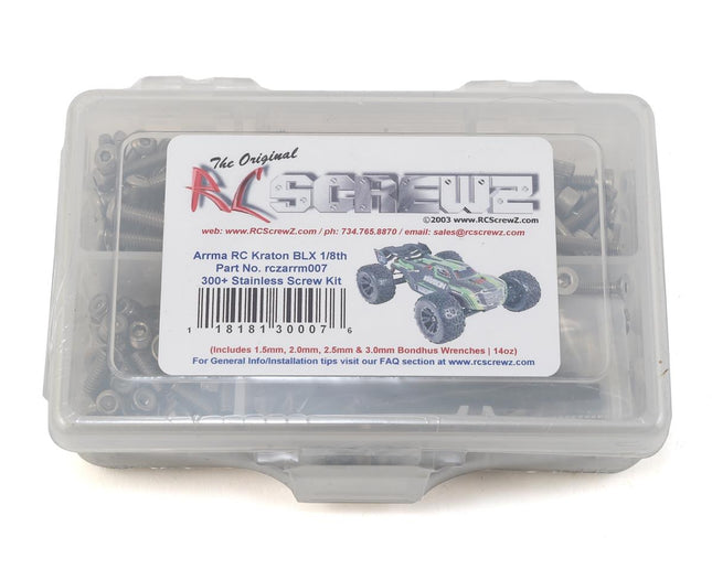 RCZARRM007, RC Screwz Arrma RC Kraton BLX Stainless Steel Screw Kit