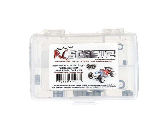 RCZASS075B, RC Screwz Metal Shielded Bearing Kit ASC RC8 T3e Team