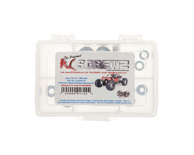 RCZAXI017B, RC Screwz Precision Bearing Kit Yeti XL 4WD
