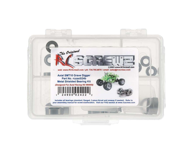 RCZAXI024B, RC Screwz Metal Shield Bearings SMT10 Grave Digger