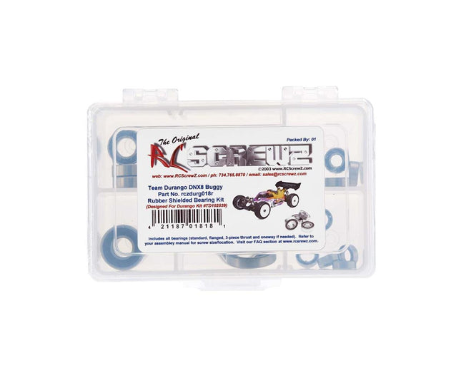 RCZDURG018R, RC Screwz Rubber Shielded Bearing Kit Durango DNX8