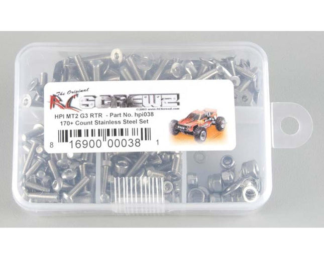 RCZHPI038, RC Screwz Stainless Steel Screw Kit MT2 G3 RTR