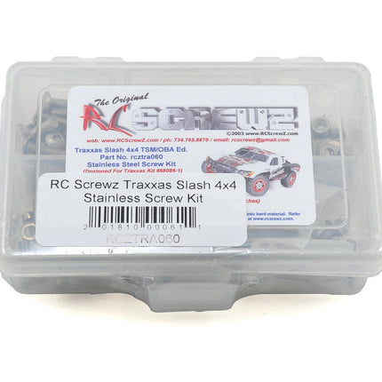 RCZTRA060, RC Screwz Traxxas Slash 4x4 TSM/OBA Stainless Screw Kit