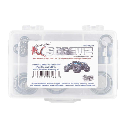 RCZTRA061B, RC Screwz Metal Shielded Bearing Kit Traxxas X-Maxx