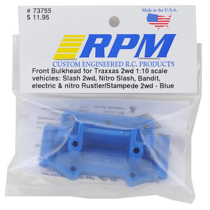 RPM73755, RPM Traxxas 2WD Front Bulkhead (Blue)