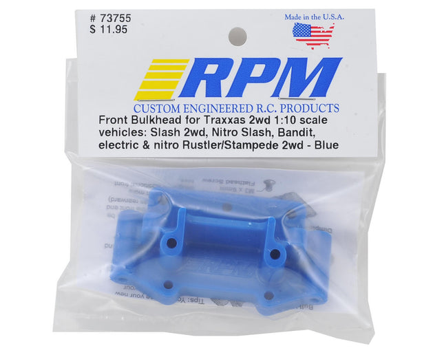 RPM73755, RPM Traxxas 2WD Front Bulkhead (Blue)