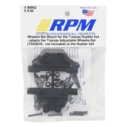 RPM80962, RPM Traxxas Rustler 4x4 Wheelie Bar Mount