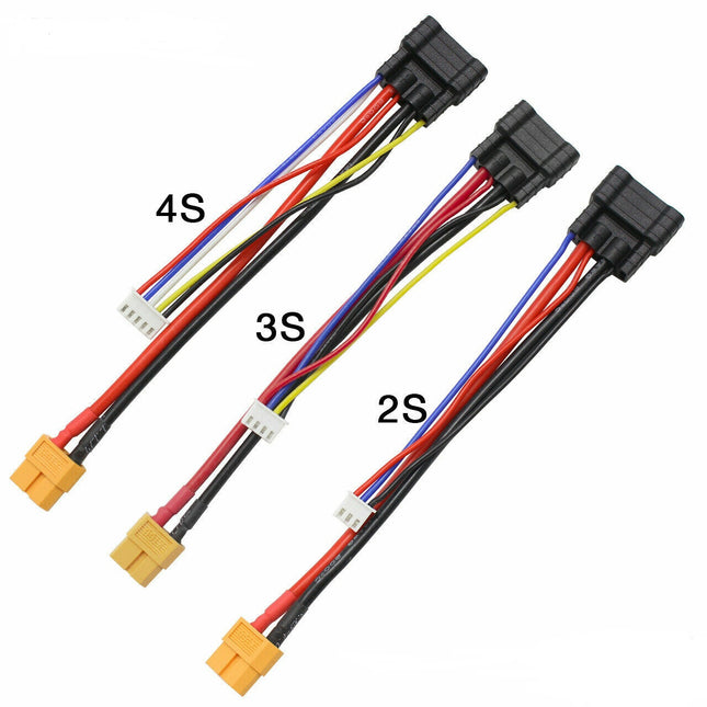 F27-3S, MarsRC-New TRAXXAS ID to XT60 Connector with Balance Lead Charge 3S Battery