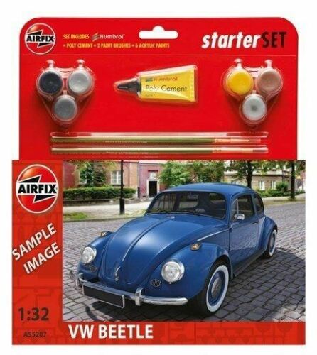 1/32 VW Beetle Car Medium Starter Set w/paint & glue