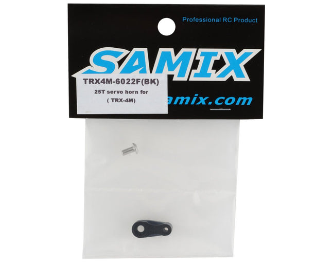 SAMTRX4M-6022F-BK, Samix TRX-4M Aluminum Servo Horn (Black) (25T)