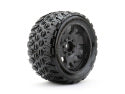 JKO5802CBMSGBB1, 1/5 XMT King Cobra Tires Mounted on Black Claw Rims, Medium Soft, Belted, 24mm for Traxxas X-Maxx (2