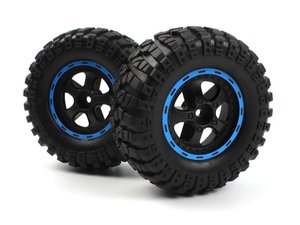 BZN540184, Smyter Desert Wheels/Tires Assembled (Black/Blue)