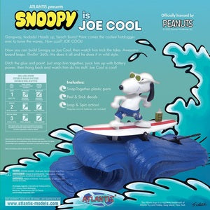 AANM7502, Snoopy Joe Cool Surfing Motorized Snap Together Plastic Model Kit