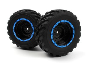 BZN540182, Smyter MT Wheels/Tires Assembled (Black/Blue)