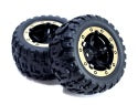 BZN540087, Slyder MT Wheels/Tires Assembled (Black / Gold)