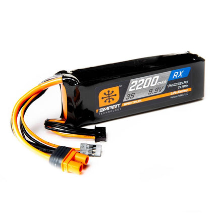 SPMX22003SLFRX, Spektrum RC 2200mAh 3S 9.9V Smart LiFe Receiver Battery; IC3