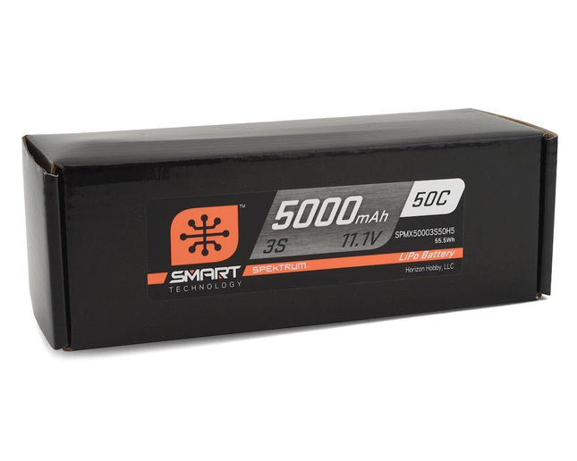 SPMX50003S50H5, Spektrum RC 3S Smart LiPo Hard Case 50C Battery Pack w/IC5 Connector (11.1V/5000mAh)