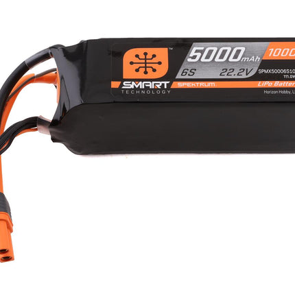 SPMX50006S100, Spektrum RC 6S Smart LiPo 100C Battery Pack w/IC5 Connector (22.2V/5000mAh)