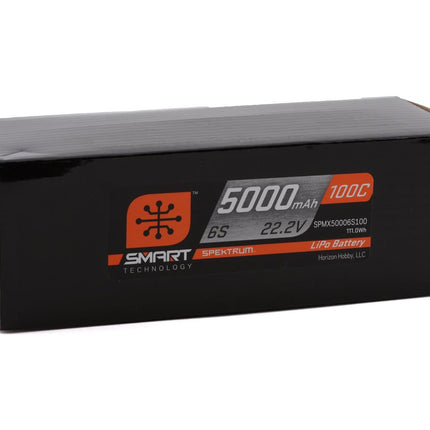SPMX50006S100, Spektrum RC 6S Smart LiPo 100C Battery Pack w/IC5 Connector (22.2V/5000mAh)