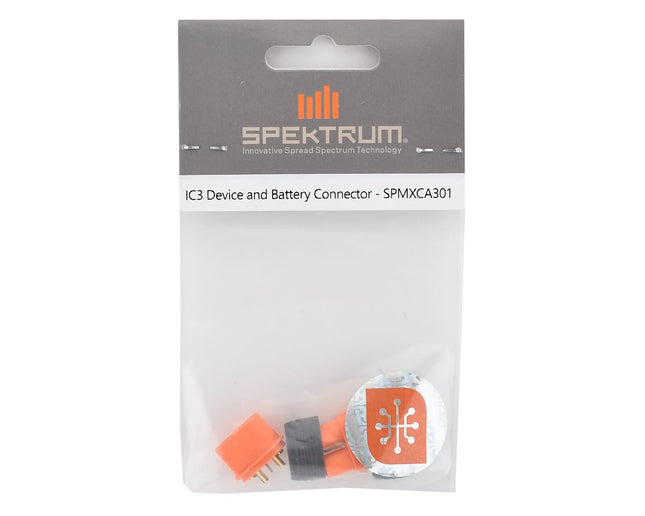SPMXCA301, Spektrum RC IC3 Device & Battery Connector Set (1 Male & 1 Female)