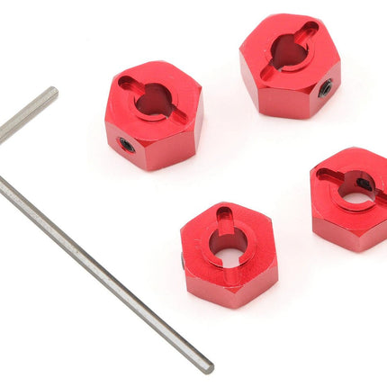 SPTST3654-12R, ST Racing Concepts 12mm Aluminum "Lock Pin Style" Wheel Hex Set (Red) (4)