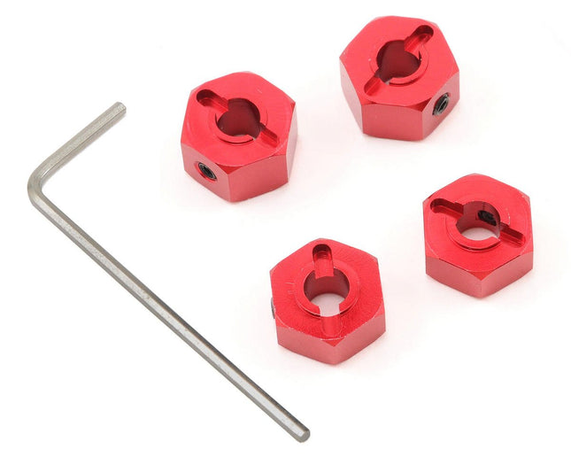 SPTST3654-12R, ST Racing Concepts 12mm Aluminum "Lock Pin Style" Wheel Hex Set (Red) (4)
