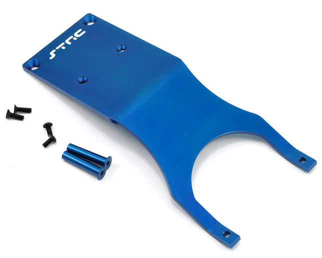 SPTST5837B, ST Racing Concepts Aluminum Front Skid Plate Set (w/steering posts) (Blue)