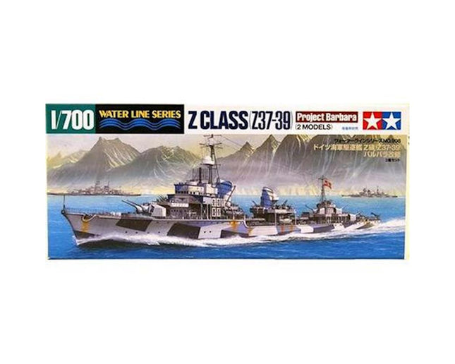 TAM31908, Tamiya 1/700 German Destroyer Z Class (Z37-39) "Project Barbara" Model Kit
