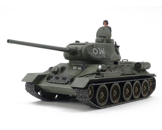 TAM32599, Tamiya 1/48 Russian T34/85 Medium Model Tank Kit