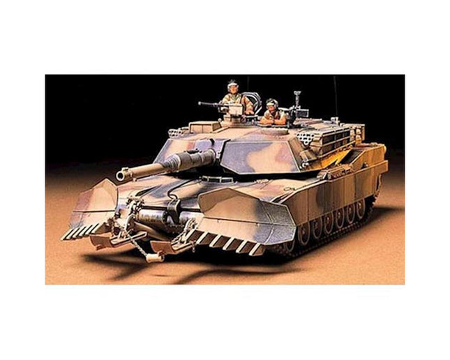 TAM35158, Tamiya 1/35 US M1A1 Model Kit w/Mine Plow