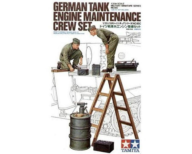 TAM35180, Tamiya 1/35 German Tank Engine Crew Model Kit