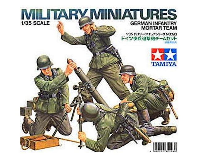 TAM35193, Tamiya 1/35 German Infantry Mortar Team Model