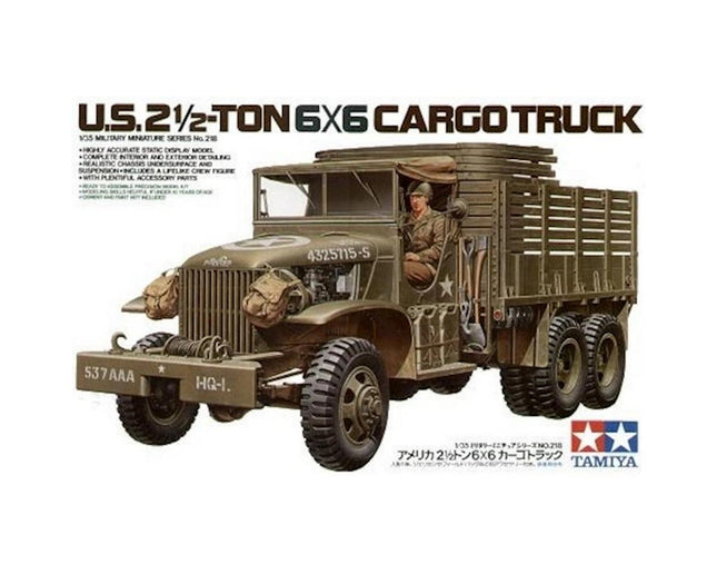 TAM35218, Tamiya 1/35 US 2.5 Ton 6x6 Cargo Truck Model Kit