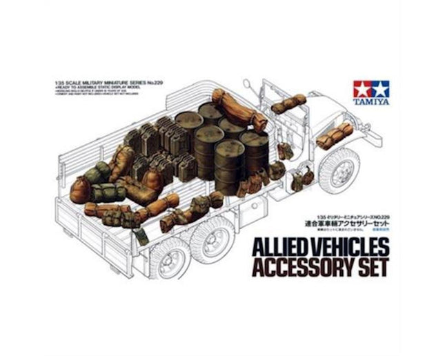 TAM35229, Tamiya 1 35 ALLIED VEHIC ACC SET